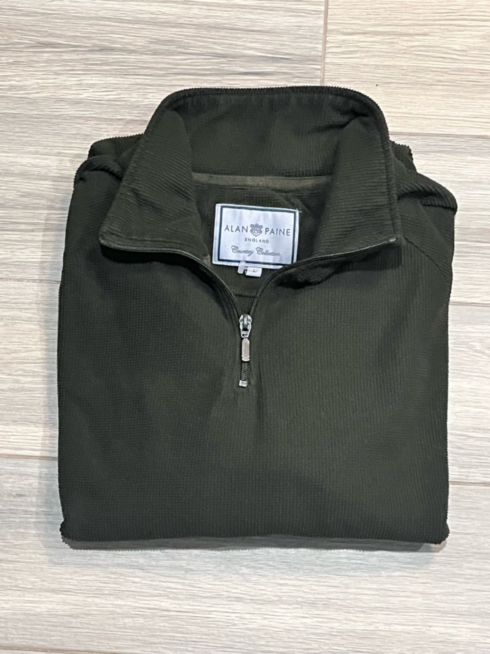 Alan Paine 1/4 Zip Jumper Mens Sz L Pullover Country Collection England